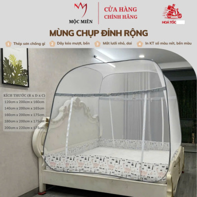 Màn Chụp , Mùng Chụp Cao Cấp Mộc Miên Đỉnh Rộng - Kích Thước 1,8mx2m - 2 cửa ( Hà Nội )