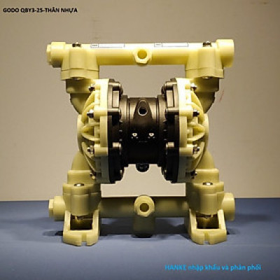 Bơm màng khí nén GODO QBY3-25ASTFF, thân nhựa bơm hóa chất 1