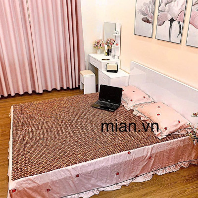 Chiếu Hạt Gỗ Hương Cao Cấp - Kích Thước 1,8mx2m hạt 1.6cm ( video , hình thật )