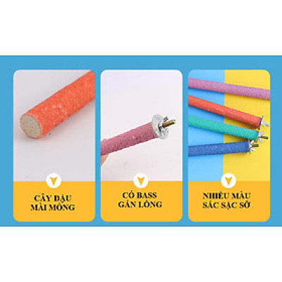 1 cây mài móng (gỗ) cho chim đứng và mài móng chim ,vẹt không sắc nhọn