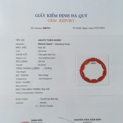Lắc tay nữ, phong cách Hàn nhật, Kiểu đốt trúc, chất liệu đá thạch anh thiên nhiên, thấu quang, kèm bản Photo giấy kiểm định chất lượng tại SJC