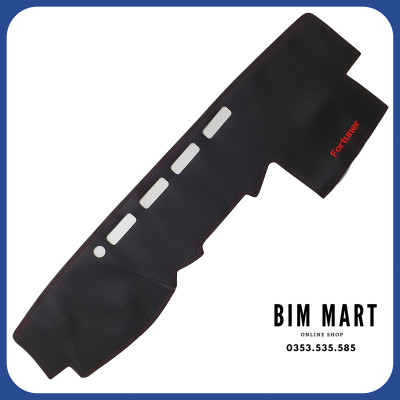 Thảm da taplo dành cho Toyota Fortuner 2007- 2016 vân Carbon cao cấp