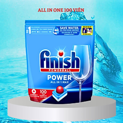 Túi 100 viên rửa chén Finish All In 1 Dishwasher Tablets PTT028268