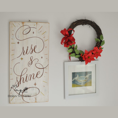 Vòng hoa treo cửa Giáng Sinh hoa giấy handmade Maypaperflower - hoa giấy nghệ thuật.