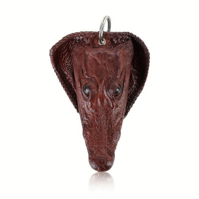 HT8287 - Móc khóa đầu cá sấu Huy Hoàng cỡ lớn màu nâu đỏ