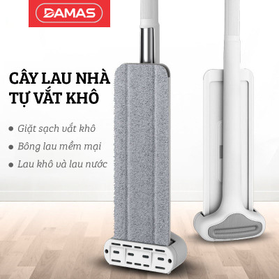 Cây lau nhà tự vắt thông minh tự gấp gọn , chổi lau xoay 360 độ dễ dàng len lỏi vào các vị trí khó lau -  Thiết kế nhỏ gọn, tiện dụng, tiết kiệm không gian khi cất giữ, có thể dựng đứng độc lập mà không cần đến thanh kẹp tường - DAMAS Pro M232