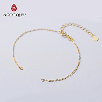 Charm bạc dây xích gắn 2 đầu - Ngọc Quý Gemstones