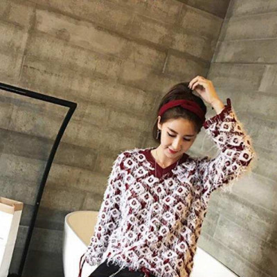 Băng Đô Vải Cài Tóc Thun Màu Đỏ Đô - Mã BD067