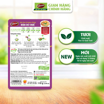 Xốt Gia Vị Bún Bò Huế Barona 110g ướp ngon chuẩn vị không cần nêm nếm