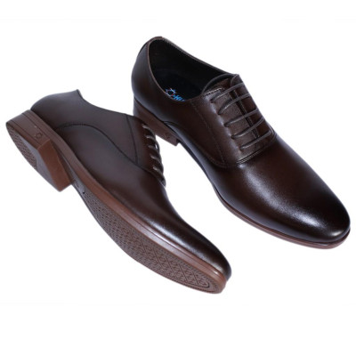 Giày tây nam Huy Hoàng cột dây màu nâu đất HT7508