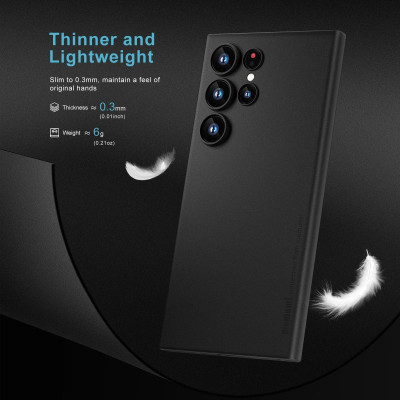 Ốp lưng nhám cho Samsung Galaxy S24 Ultra / S24 Plus hiệu Memumi Slim siêu mỏng 0.3mm có màng bảo vệ Camera (mặt lưng nhám mềm mịn) - hàng nhập khẩu