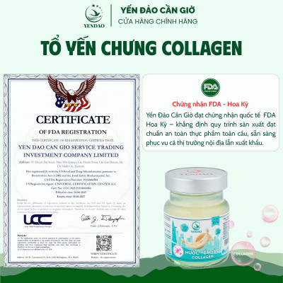 Yến Đảo - Yến Chưng Collagen Bổ Dưỡng Sức Khỏe Hỗ Trợ Làm Đẹp Da Quà Tặng Cao Cấp 6 Lọ 70ml