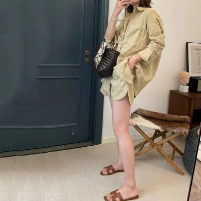 Set áo sơ mi + quần short ống rộng nữ chất liệu Linen siêu mát, set màu be tôn da không kén dáng BV05