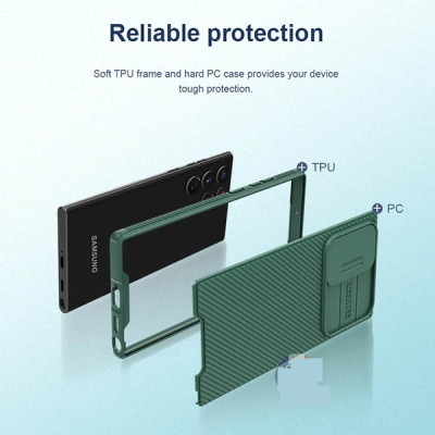Ốp lưng Nillkin CamShield Pro, chống sốc, bảo vệ camera dành cho Samsung S23 / S23 Plus / S23 Ultra( hàng chính hãng)
