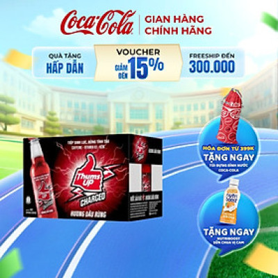 Thùng/Lốc 24 Chai Nước Tăng Lực Giải Khát Thums Up Hương Dâu Rừng 330ml x 24 Coca-Cola Official Store_TK