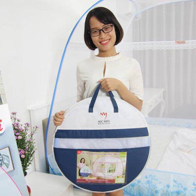 Màn Chụp Cao Cấp Mộc Miên Hoạ Tiết Xám Khủng Long - Kích thước 1,8mx2m - 2 cửa ( Hà Nội )