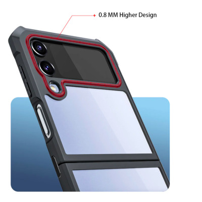 Ốp Lưng Chống Sốc Cho Samsung Galaxy Z Flip 7 , Z Flip 6 , Z Flip 5 , Z Flip 4 , Z Flip 3 Mặt Lưng Trong Suốt Bảo Vệ  - Hàng Chính Hãng Xundd