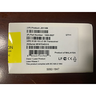 Mô đun quang HPE JD118B X120 1G SFP LC SX Transceiver hàng nhập khẩu