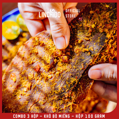 [ COMBO 3 HỘP ] Khô Bò Miếng _ Tùng Phương Du Ký _ Loại 100 Gram