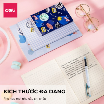 Combo 3 Cuốn Sổ Tay Ghi Chép Khâu Gáy 40 Trang Deli - FTZ03-01