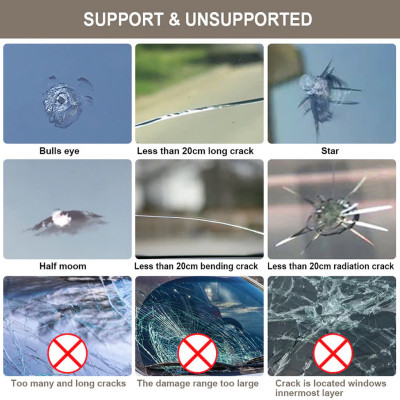 Phục Hồi Vết Nứt Kính ÔTo Với Keo Gắn Kính Chuyên Dụng Loại Tốt, ĐÈN TRANG TRÍ , ĐỒNG HỒ TREO TƯỜNG