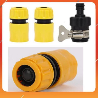 Vòi Xịt️Evoucher Bộ dây vòi xịt nước rửa xe, tưới cây , tăng áp 3 lần, loại 3m, 5m 206622-5 cút sập,nối đen+  đai