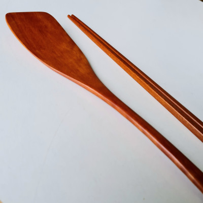 Bộ Sạn & Đũa Bằng Gỗ Nhãn Tự Nhiên - VAGOO - Làm Thủ Công Chống Thấm, Chống Ẩm Mốc, An Toàn Cho Sức Khoẻ