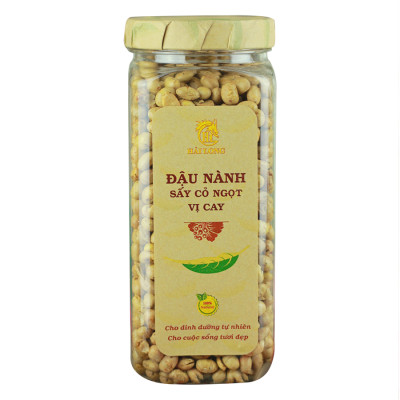 Combo Đậu Nành Sấy Cỏ Ngọt Vị Cay Hải Long (230g) + Mứt Gừng Nướng Mật Ong Hải Long (120g)