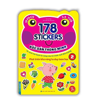 Sách - 178 Sticker - Bóc Dán Thông Minh Phát Triển Khả Năng Tư Duy Toán Học IQ EQ CQ 3-4 Tuổi - Tập 2 - Minh Thắng