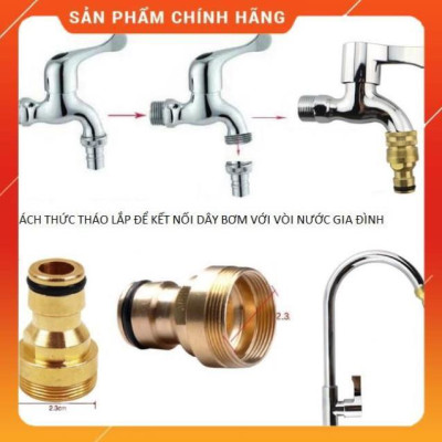 Bộ dây vòi xịt nước ️ , tăng áp 3 lần, loại 7m, 10m 206701-1 đầu đồng, cút đồng, + mở chai