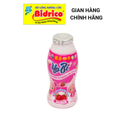 Sữa Chua Uống Tiệt Trùng Yobi Hương Cam / Hương Dâu ( Thùng 60 chai 100ml ) - Sản phẩm của Bidrico