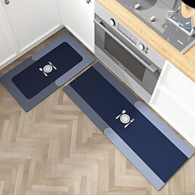Set 2 Thảm Bếp Silicon - Set 2 thảm silicon phòng tắm