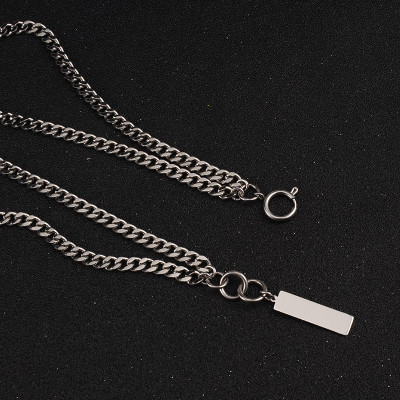 Vòng cổ dây chuyền titan punk phụ kiện thời trang mới