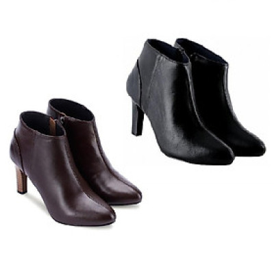 Giày boot nữ Huy Hoàng da bò màu nâu, đen HT7038-7920