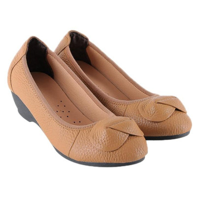 Giày nữ da bò 3 phân Huy Hoàng màu da, đen, nâu HT7938-39-40