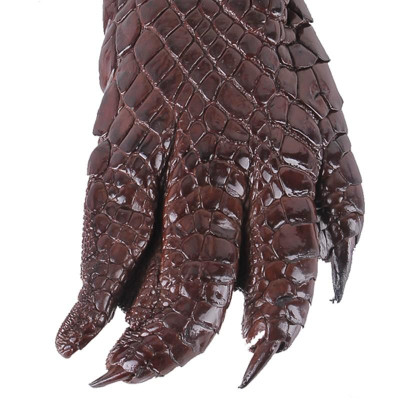 Móc khóa da cá sấu Huy Hoàng nguyên màu nâu đất HJ8272