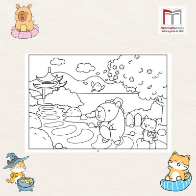 Sách Tô Màu - Baby Three Ở Vương Quốc Ngọt Ngào, Tết Và Lễ Hội, Thị Trấn Nhỏ Hạnh Phúc - Combo 3 Cuốn - Minh Thắng