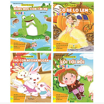 Sách - Combo 8 Cuốn Truyện Cổ Tích Kinh Điển Stickers - Ndbooks