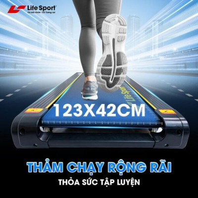 Máy Chạy Bộ Lifesport LS-3000, Máy Chạy Bộ Với 12 Chương Trình Luyện Tập Đa Dạng, Tay Cầm Đa Năng, Động Cơ Mạnh Mẽ