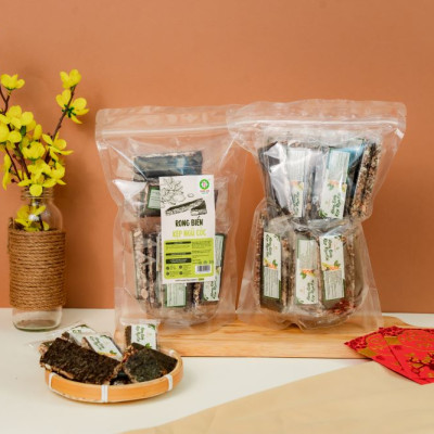 Bánh Rong Biển Kẹp Hạt Dinh Dưỡng Bánh Ăn Kiêng Thành Long Đồ Ăn Vặt Túi 200g/500g