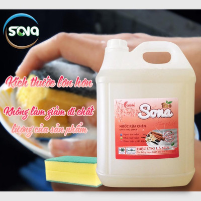 Nước rửa chén/ bát sinh học SONA10kg tinh dầu quế