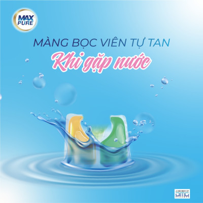 Combo 10 túi viên giặt Maxpure hương Huyền Thoại tặng 1 túi viên giặt hương Huyền Thoại