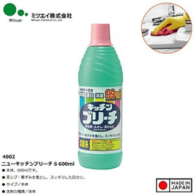 Nước tẩy đa năng nhà bếp Mitsuei Bleach 600ml - Hàng Nội Địa Nhật Bản