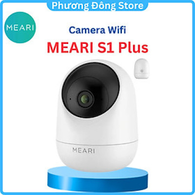 Camera IP wifi trong nhà quay quét MEARI S1 Plus 3M, Đàm thoại 2 chiều, phát hiện chuyển động và dáng người, có cổng LAN - Hàng chính hãng