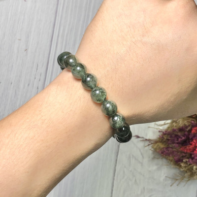 Vòng tay Thạch Anh Tóc xanh 10mm chuẩn 4A