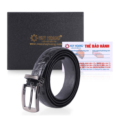 Thắt Lưng Nữ Da Cá Sấu Huy Hoàng HT5201 - Đen