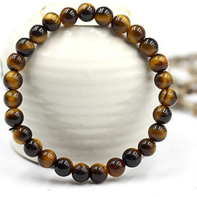 Vòng Tay Đá Mắt Hổ Vàng 6MM