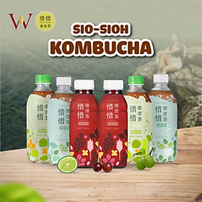 Combo 3 vị Kombucha Sio-Sioh Đài Loan - Nho đỏ, Mận Xanh, Mojito