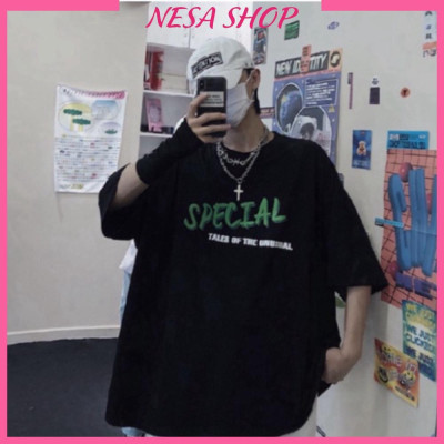 Áo thun nam nữ form rộng tay lỡ SPECIAL cá tính freesize 40-70kg, áo phông unisex NeSa shop
