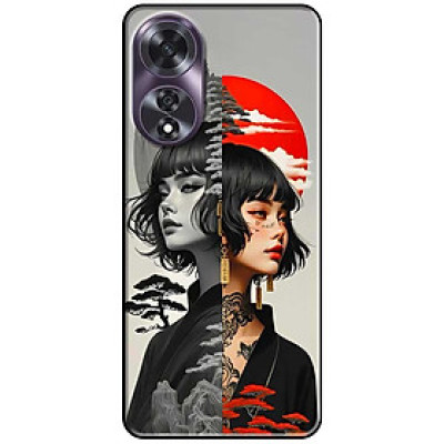 Ốp lưng cho Oppo A36 - A60 4G - A74 - A76 - A95 4G - A96 4G - Cô Gái Xám Đỏ - Hàng Chính Hãng